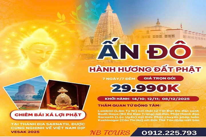 Tour Ấn Độ – Hành hương đất Phật