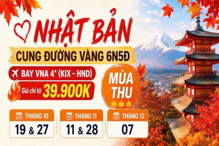 Nhật Bản – Cung đường vàng mùa thu 6N5Đ