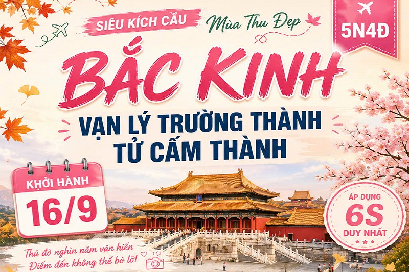 Bắc Kinh – Vạn Lý Trường Thành – Tử Cấm Thành