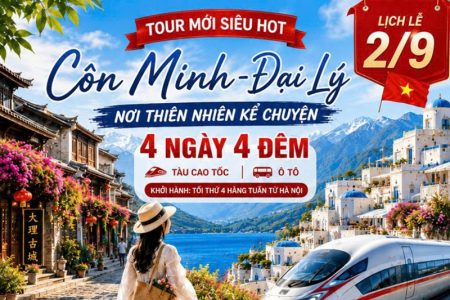Tour lễ đường bộ Côn Minh – Đại Lý – Lệ Giang khởi hành từ Hà Nội