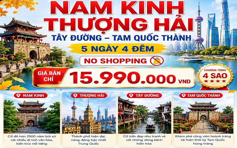 Nam Kinh – Thượng Hải – Tây Đường Vô tích – NOSHOPPING